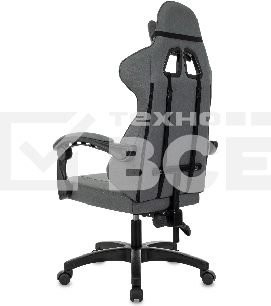 Кресло игровое Zombie Zoom Fabric Neo Grey серый, крестов. пластик