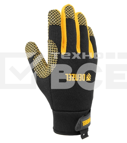 Перчатки универсальные Denzel 68000 силиконовое нанесение, размер 10