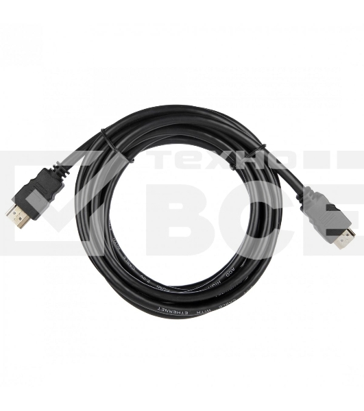 Кабель ACD-DHHM2-30B ACD-DHHM2-30B HDMI 2.0, Golden Plated,19m/19m, черный, 3м (742255)