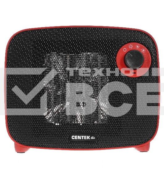 Тепловентилятор CENTEK CT-6022, 1500Вт, красный, черный