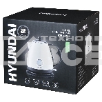 Чайник электрический Hyundai HYK-S4502 1.7 л, 2200 Вт, жемчужный/черный (корпус: нержавеющая сталь/пластик), фото4