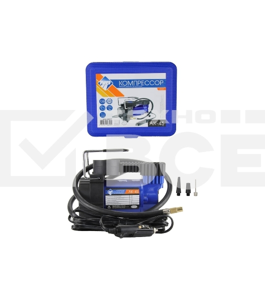 Автомобильный компрессор NOVA BRIGHT АК-45 металлический корпус, пластиковый кейс 36449