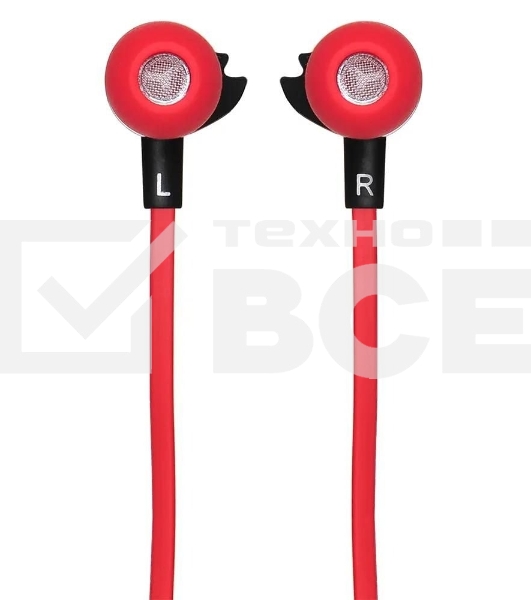 Проводные наушники Oklick HS-S-210 красный, внутриканальные, jack 3.5 мм