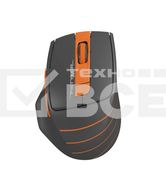 Мышь беспроводная A4Tech Fstyler FG30S серый/оранжевый, 2000 dpi, радиоканал, USB, кнопки - 6