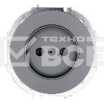 Розетка 1-м СП OSEN без заземл. ПБТ механизм серый матовый LEZARD 743-7488-121B, фото 1