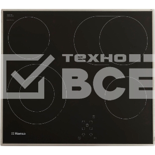 Встраиваемая варочная панель Hansa BHCI66706 Стеклокерамика, независимая, сенсорное управление, таймер, рамка, черная