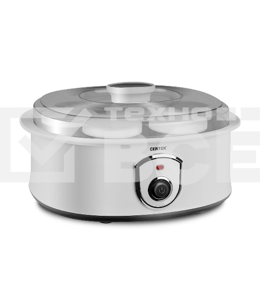 Йогуртница Centek CT-1442 15 Вт, 200 мл, емкостей - 7 шт, материал баночек - стекло, белый