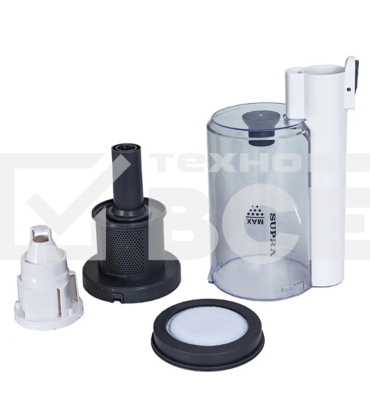 Пылесос вертикальный SUPRA VCS-5095 белый, питание от аккумулятора, 120 Вт, уборка сухая, пылесборник 0.5 л