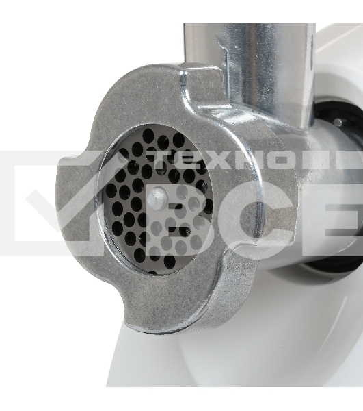 Мясорубка электрическая Аксион М31.03 белый, 1500 Вт, 1.7 кг/мин, реверс, защита от перегрузки, насадки - 4