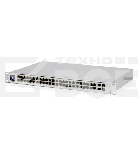 Коммутатор PoE в стойку UniFi Switch 48 PoE USW-48-PoE-EU Ubiquiti 48х 1G RJ45, 4х SFP, раздача 195 Вт, (072146)