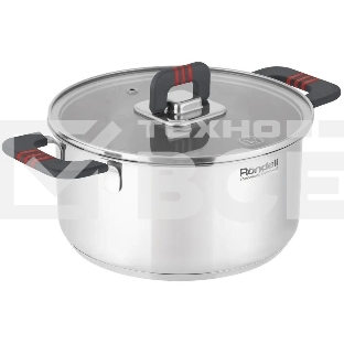 Кастрюля Rondell Stripes RDS-1637, 2.8л, 20см, с крышкой, стальной