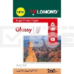 Фотобумага Lomond 0102097 A4/260г/м2/50л./белый глянцевое для струйной печати, фото 1