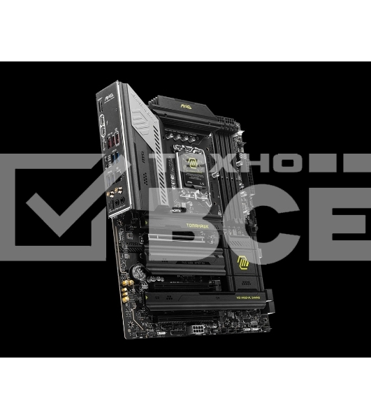Материнская плата MSI MAG Z890 TOMAHAWK WIFI, LGA 1851, Intel Z890, 4xDDR5, 4xSATA, 4xM.2, 1xPCIe 5.0 x16, 2xPCIe 4.0 x4, 1xHDMI, 2xUSB-C Thunderbolt 4, 1xUSB-C 3.2 Gen 2, 3xUSB-A 3.2 Gen 2, 4xUSB-A 3.2 Gen 1, 1x 5Gb LAN, 2x3.5 мм, 7.1, ATX
