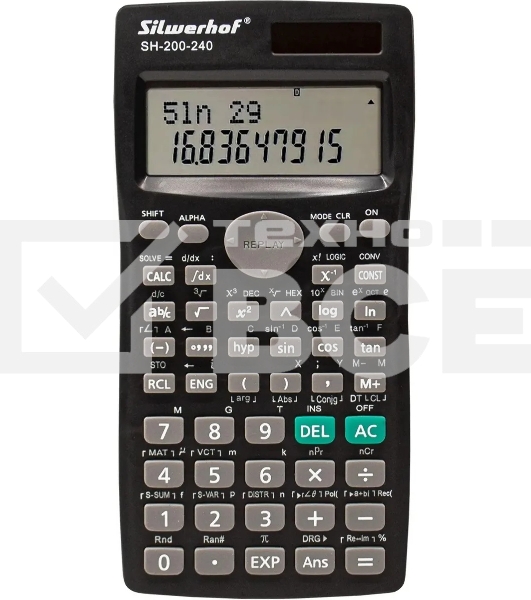 Калькулятор научный Silwerhof SH-200-240 черный 10-разр.