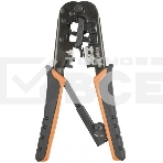 Инструмент обжимной Hyperline HT-N5684R для RJ-45/RJ-12/RJ-11 синий/оранжевый, фото 1