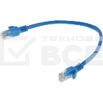 Патч-корд Premier PP6U-0.25M/B 10000Гбит/с UTP 4 пары cat.6 CCA molded 0.25м синий RJ-45 (m)-RJ-45 (m), фото3