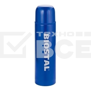 Термос Biostal NB-350 C-В 0,35 л., узкое горло, с кноп. синий