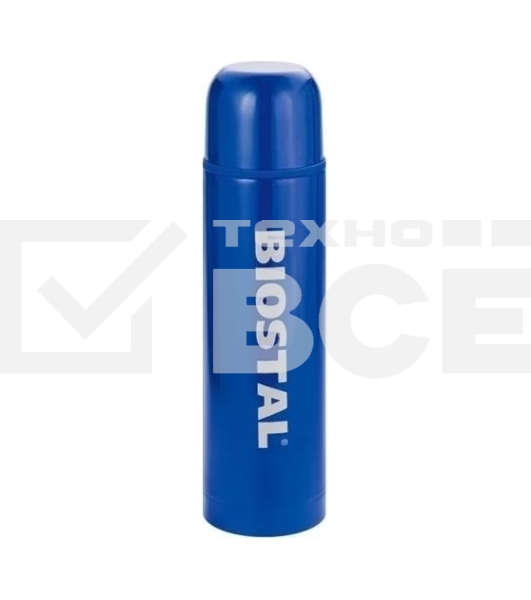 Термос Biostal NB-350 C-В 0,35 л., узкое горло, с кноп. синий