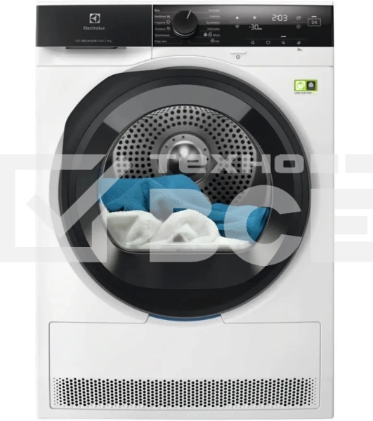 Сушильная машина Electrolux EW7D495UE белый, 9 кг, сушка - конденсационная (тепловой насос), программ - 12, 59.6 x 85 x 63.6 см (пан.англ.)