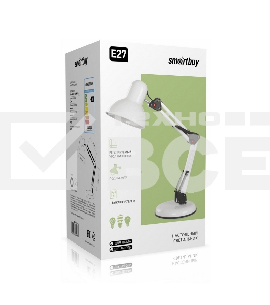 Светильник настольный Smartbuy (SBL-DL-E27-w) 60W/ E27