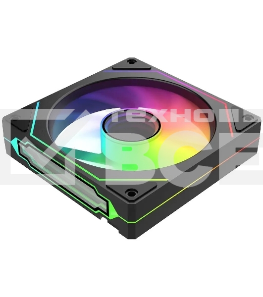 Вентилятор для корпуса Bloody CF-12 LCD ARGb 120х120x25 черный 4-pin 32дБ (упак.:1шт) (CF-12-ARGb120-BK) Ret