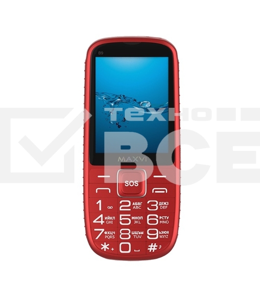 Мобильный телефон Maxvi B9 красный