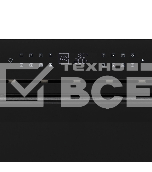 Встраиваемая микроволновая печь Krona ONYX 45H mw BL/BL черный, 38 л, 1000 Вт, переключатели - сенсор