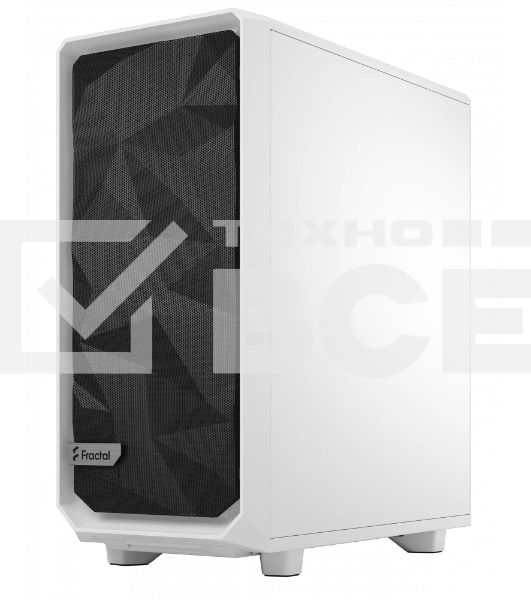Компьютерный корпус Fractal Design MESHIFY 2 COMPACT белый - TG/ATX, TG/2x140мм & 1x120мм fans inc./FD-C-MES2C-05