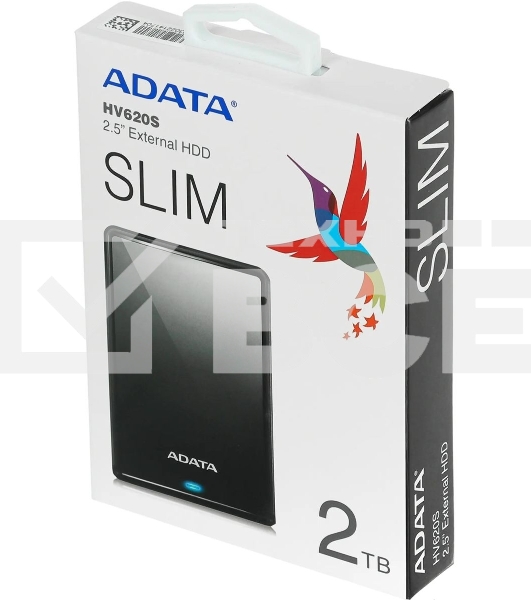 Внешний HDD 2.5' ADATA HV620S, 2TB, USB 3.2 Gen 1 Type-A, 5400 rpm, черный