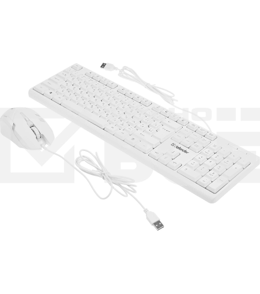 Комплект клавиатура + мышка Defender LINE MOTION C-977 RU белый