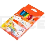 Карандаши цветные Deli EC00400 ColoRun, трехгранный профиль, тополь, 12 цветов, коробка с европодвесом, фото4