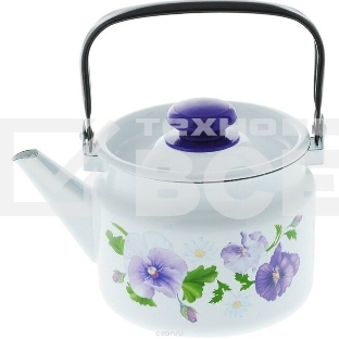Чайник Лысьва 27104П2 Анютины глазки эмал. 2,0л