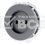 Розетка 1-м СП OSEN без заземл. ПБТ механизм серый матовый LEZARD 743-7488-121B, фото2