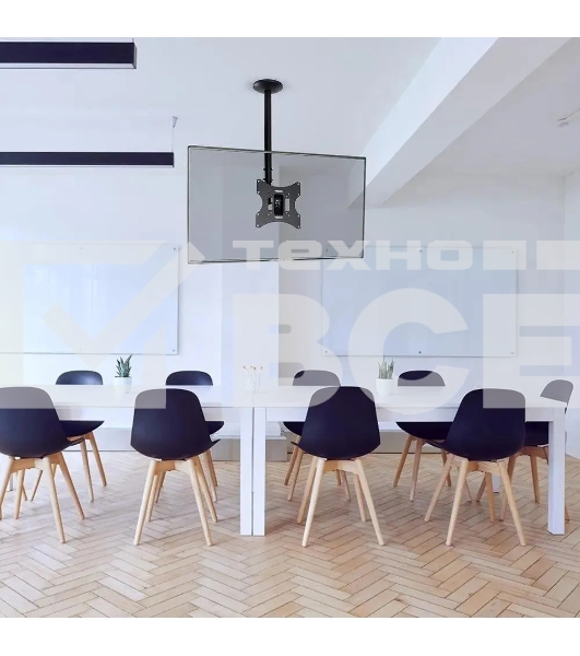 Кронштейн потолочный ARM media LCD-1000 для ЖК ТВ 10'-37', 2 ст. свободы, VESA 75/100/100*200/200, max 30 кг черный