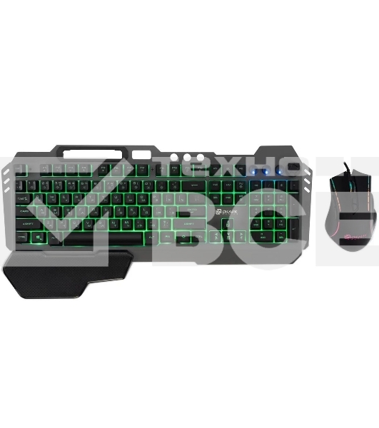 Комплект клавиатура + мышь Оклик GMNG 700GMK клав:черный мышь:черный USB Multimedia LED
