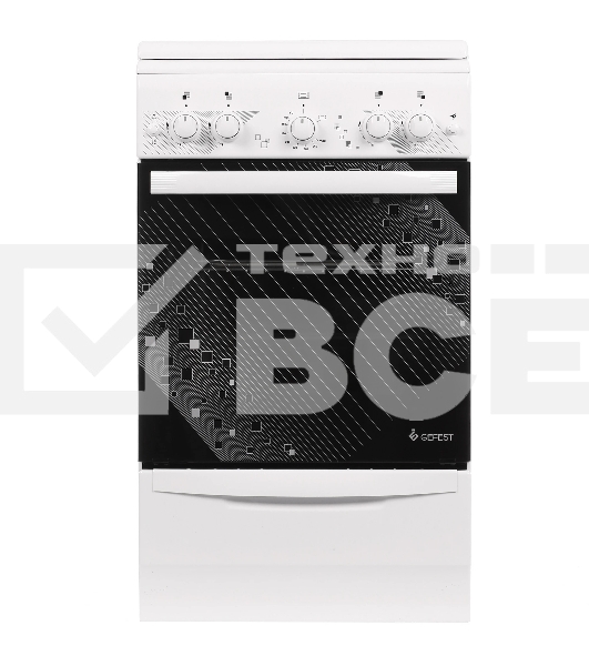 Плита газовая Gefest ПГ 5100-02 0009 белый, конфорок 4 шт, духовка 52 л, 50 см x 85 см x 58.5 см