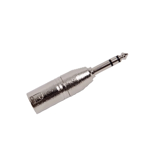 Переходник аудио FORCE CFA-014XLR (M) 3-pin на 1/4' TRS Jack (M) стерео, материал контактных частей медь, покрытие никель, матовый серебристый