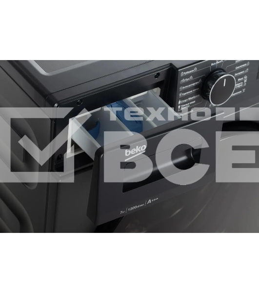 Стиральная машина Beko WSPE7612A антрацит, загрузка фронтальная 7 кг, 1200 об/мин., класс: А
