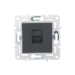 Розетка компьютерная IEK SKANDY SK-K01G графит RJ45 кат.5E SK-K10-1-K53, фото5