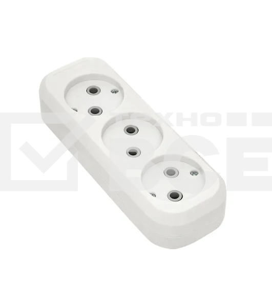 Колодка удлинителя EKF AKB10-3 Эксперт PROxima белый