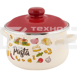 Кастрюля Appetite 1с47я Pasta ITALIAN с крышкой, эмалированная сталь, конич. 5,5 л