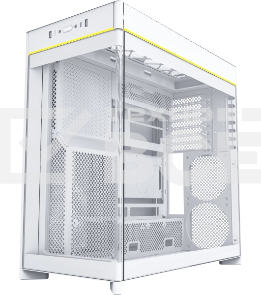 Компьютерный корпус Montech HS02 белый без БП ATX 4x140мм 2xUSB 3.0 audio bott PSU