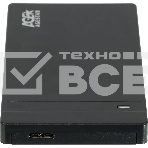 Внешний корпус для HDD AgeStar 3UB2P3 SATA III пластик черный 2.5