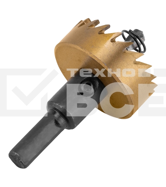 Коронка по металлу Denzel HSS, 38 мм, нитридтитановое покрытие