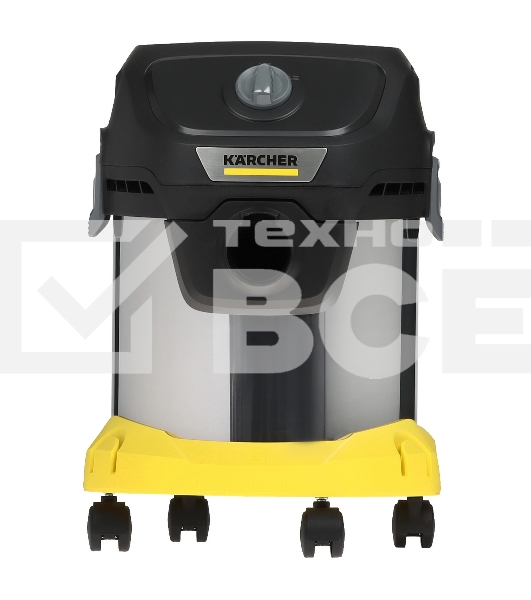 Строительный пылесос Karcher KWD 3 S V-15/4/20 AE *EU (уборка: сухая/влажная) желтый