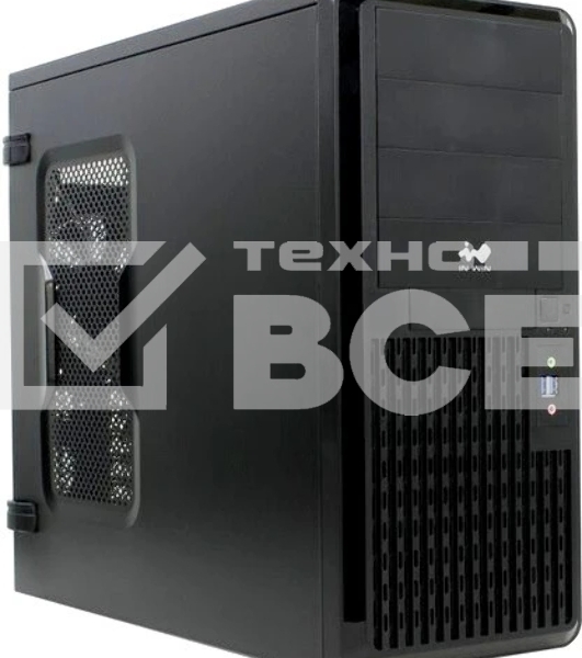 Компьютерный корпус Midi Tower InWin PE689 Black USB 3.0*2+A(HD)+fron fan 120мм*1+rear fan 120мм*1+ 2*2SATA+1*1SATA+Intrusion Switch/ holes for SL20” ATX RACKMOUNT*(без блока питания)