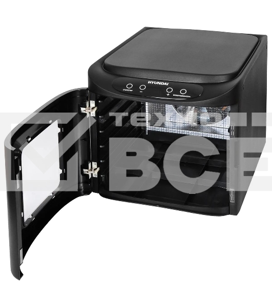 Сушка для фруктов и овощей Hyundai HYFD-P1203 12под. 500 Вт, черный