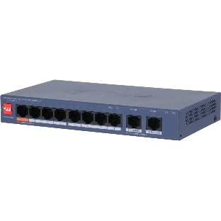 Коммутатор Dahua DH-CS4010-8ET2GT-60 8-портовый PoE с функцией облачного управления, 8xRJ45 100Mb, 2xRJ45 1Gb uplink