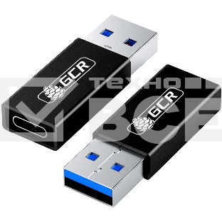 Адаптер-переходник GCR USB 3.0 (USB 3.2 Gen 1) на TypeC, M/F, черный, 5 Гбит/с, GCR-54945