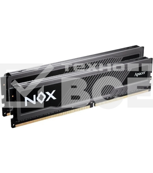 Оперативная память Apacer Nox, DDR4, 16GB (2x8GB), 3600MHz, CL18, UDIMM, с радиатором, серый